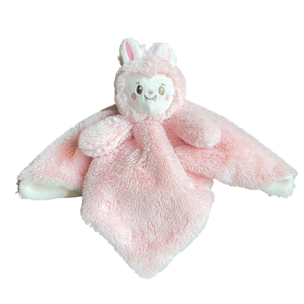 Oobles Pink Baby Bunny Monster Security Blanket Plush Lovey NWT Cuddle Rattle